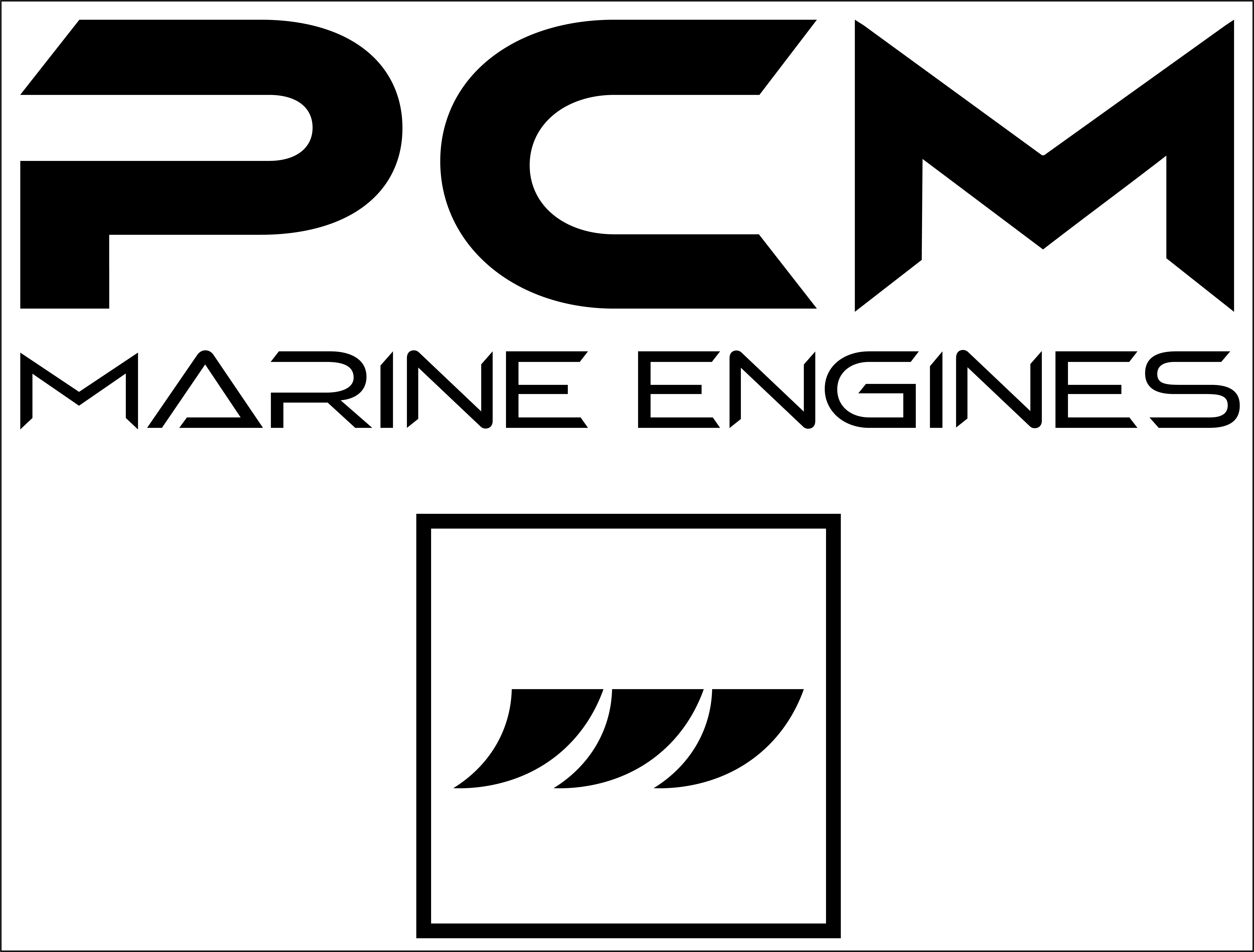 PCM Black Stacked Logo